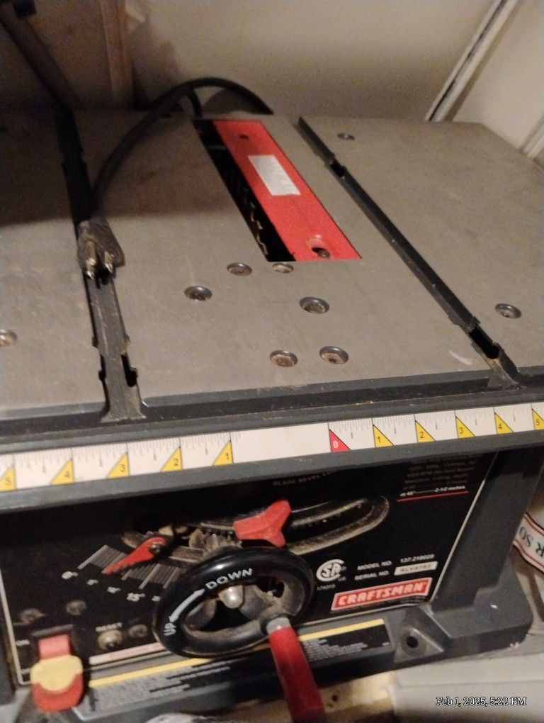 Craftsman Table Saw Works Great Adjustable Blade