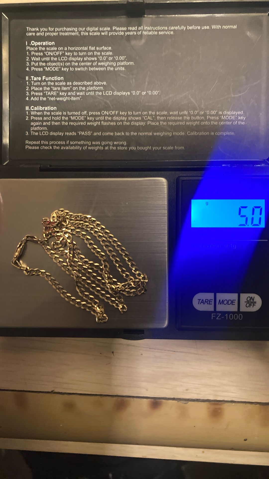 10KT REAL GOLD CHAIN CUBAN *SCRAP PRICES WILL BE IGNORED *