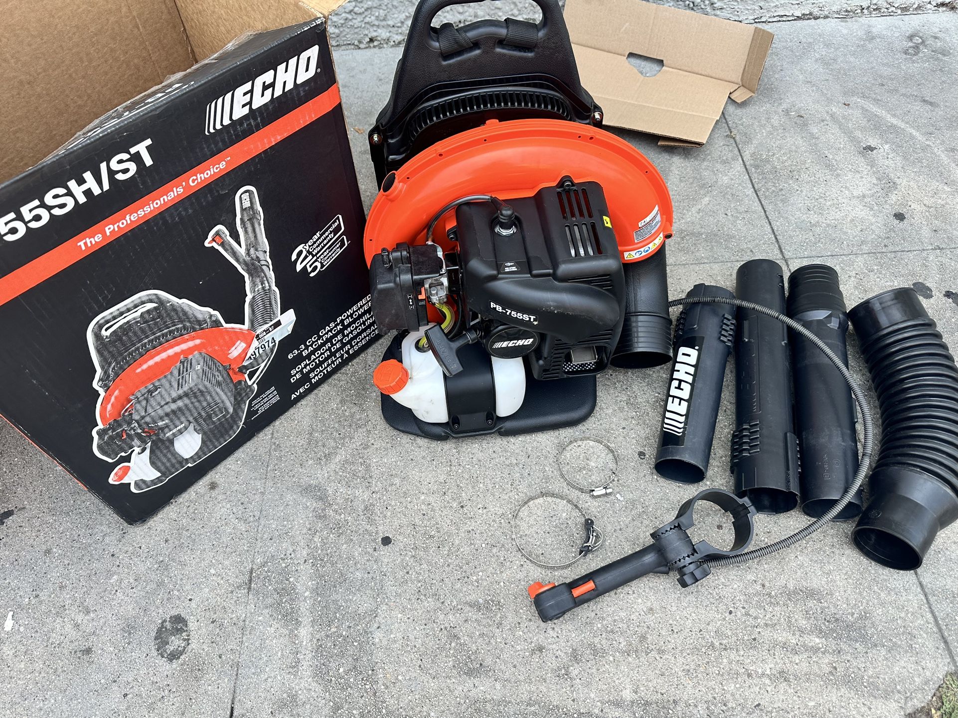 Echo Pb-755 SH/ST 233 MPH 651 CFM 63.3cc Gas 2-Stroke Backpack Leaf Blower with Tube Throttle