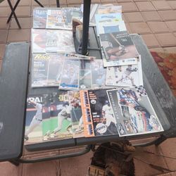 Huge NFL MLB NASCAR memorabilia collectibles magazines pictures brochures 