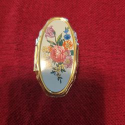 Miniature Floral Mirror Ring Holder 