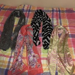 Bundle Of 4 Scarves  One Is Vintage And Silk