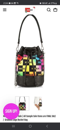 BruceGlen Gradient Logo Bucket Bag