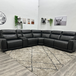 Leather Recliner Sectional Couch - Free Delivery