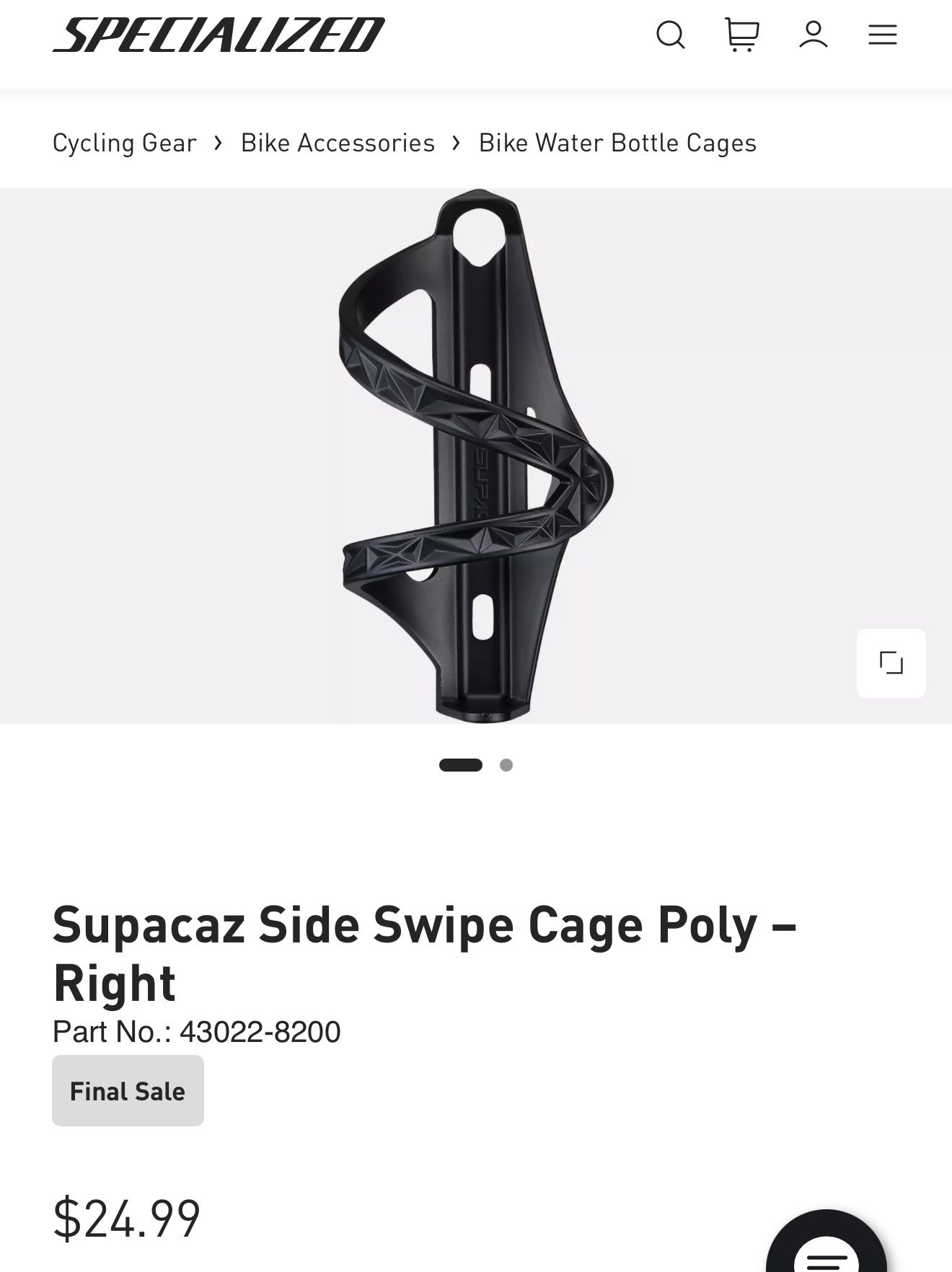 Supacaz Side Swipe Cage Poly – Right