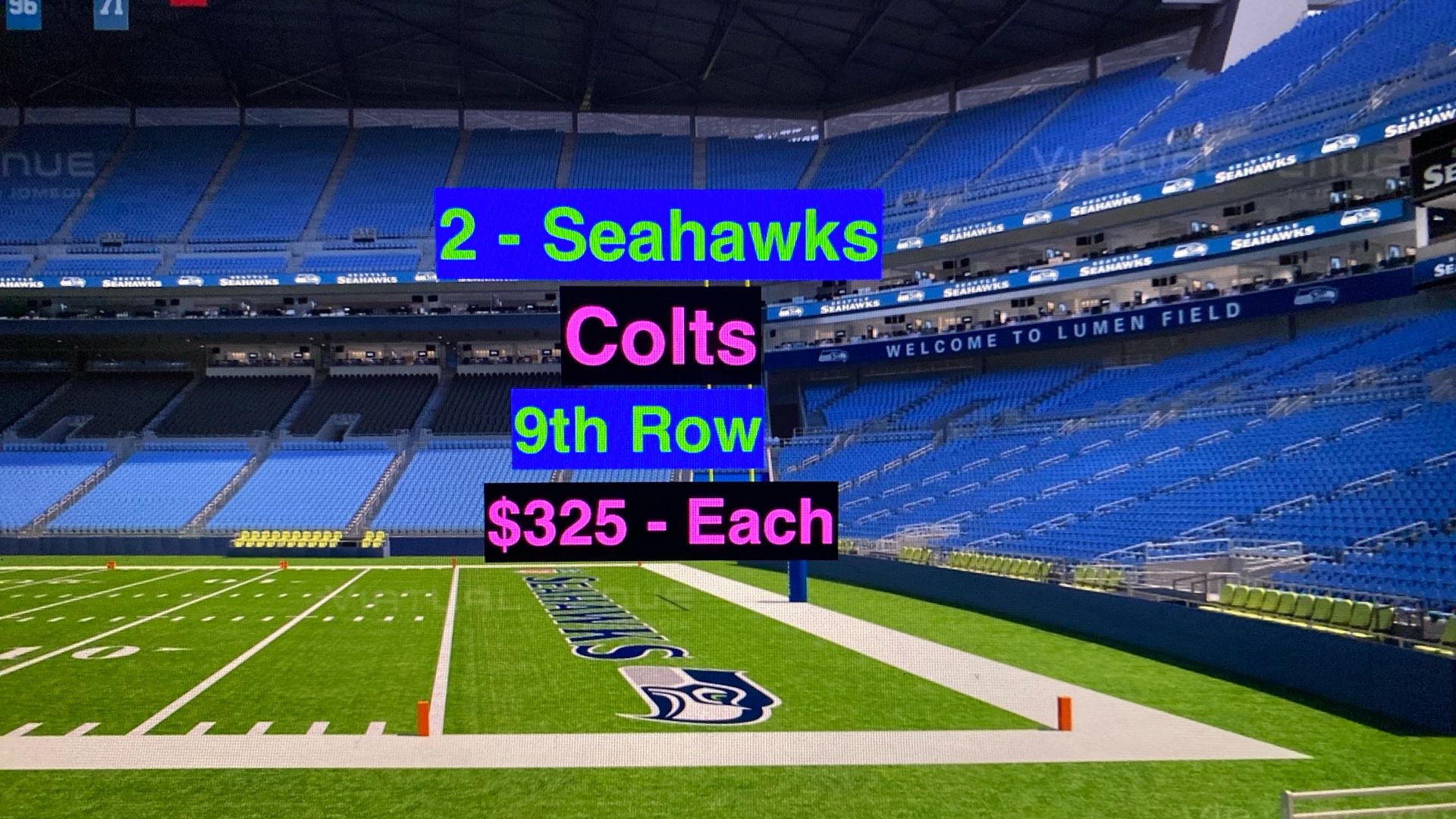 Seahawks Colts Tickets