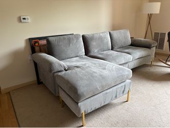 Velvet Sofa & Chaise