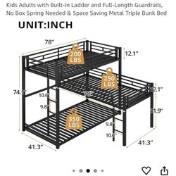 Triple Bunk Bed 