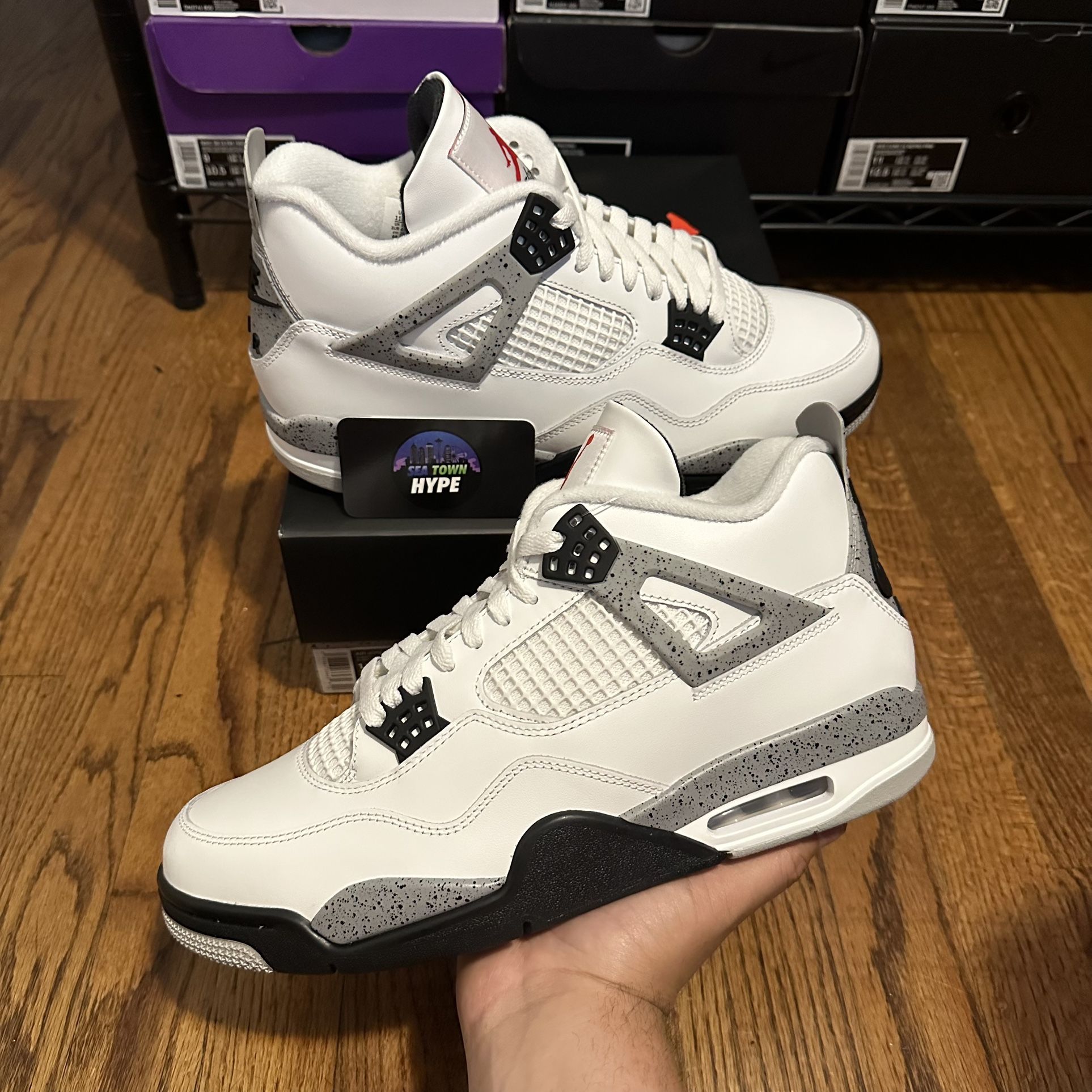 Jordan 4 Retro ‘White Cement’ Size 10.5M, 11.5M, 12M Brand New!