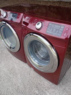 Red Samsung Washer and dryer for low price working well