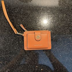 Nanette Lepore Premier Design Brown Pebbled Leather Wallet 3.5”x5”