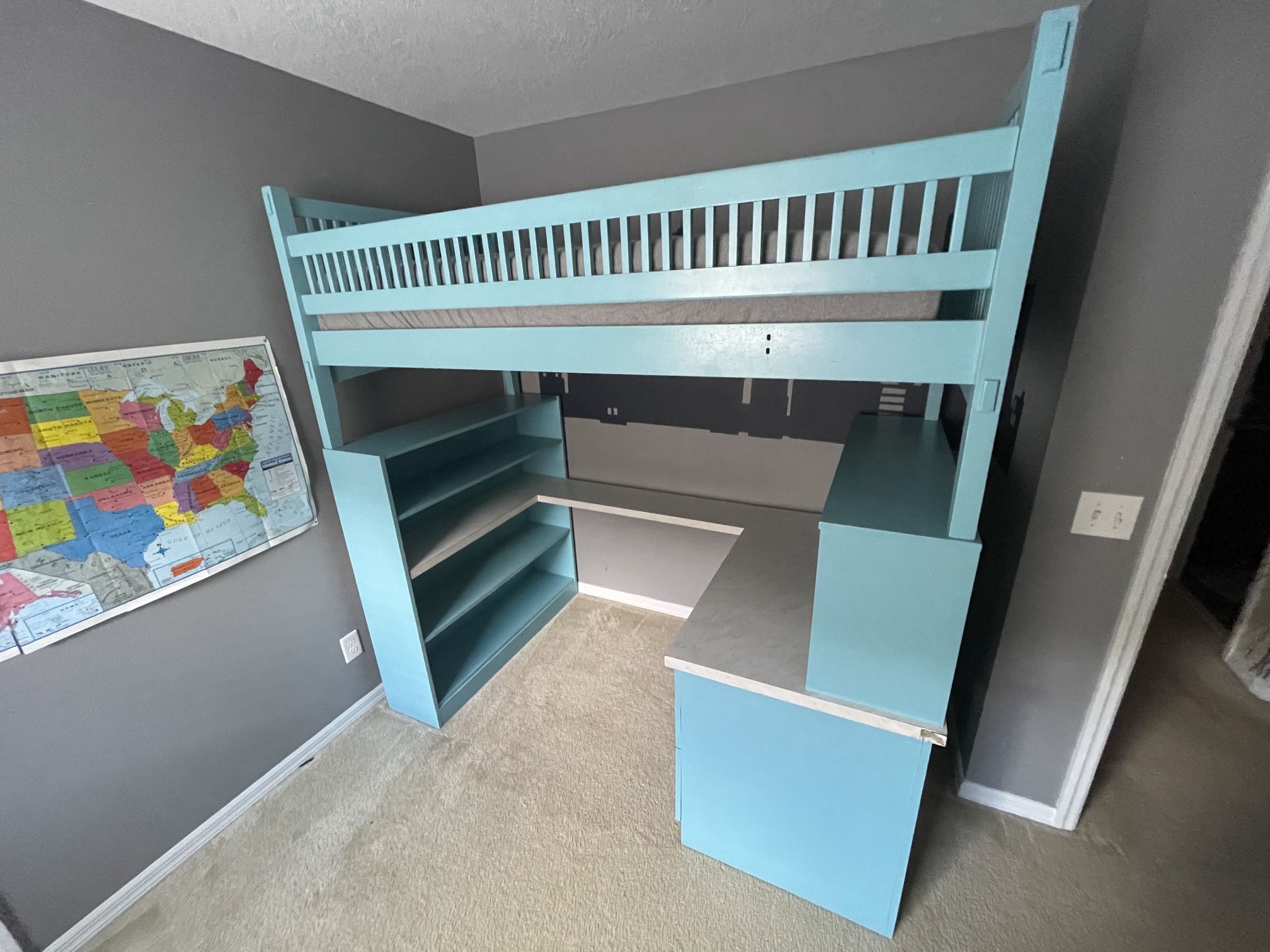 Kids Loft Bed With Desk
