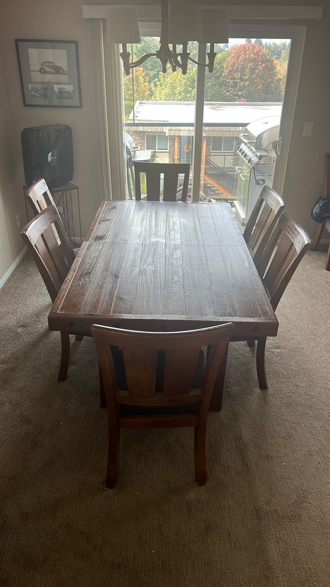 Dining Table With 7Chairs And Leaf