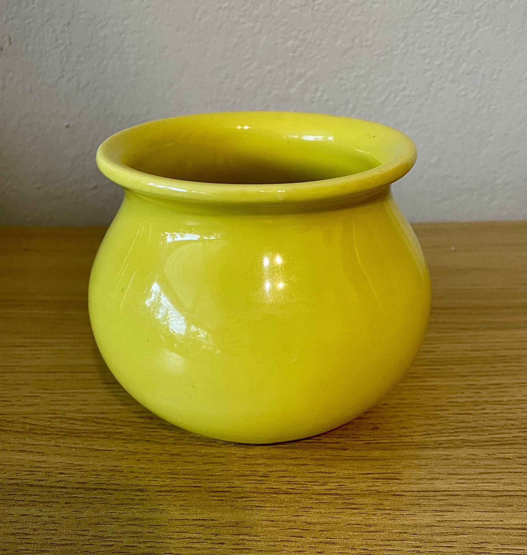 Vintage Hyalyn USA Yellow Ceramic Planter Cache Pot Bowl Vase No. 69