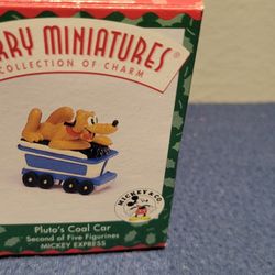 Miniature Pluto's Coal Car Ornament 