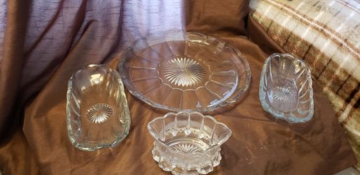 4 pieces Vintange cristal,