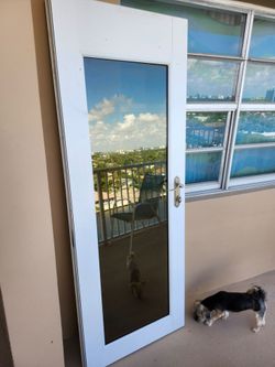 Exterior door with impact window