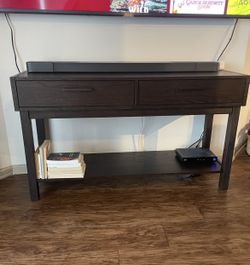 Living Spaces Pierce Espresso Console Table : Tv Stand
