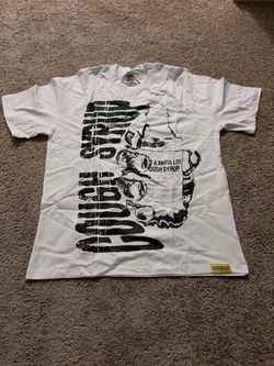 Cough syrup shirt comes in 2 sizes