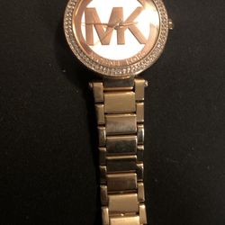 Michael Kors MK5865 Parker Rose Gold MK Logo Dial Analog Women's Watch