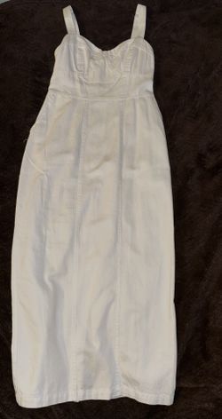 White Jean Dress Long 