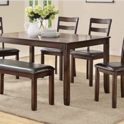 Dining Table + 4 Chairs & Bench