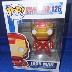 Funko Pop Marvel: Captain America: Civil War Iron Man #126 Vinyl Figure Bobble