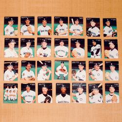 1995 Mothers Cookies SEATTLE MARINERS Team Set GRIFFEY JOHNSON MARTINEZ RODRIGUEZ