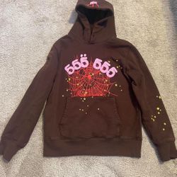 Sp5der Worldwide Brown Hoodie 