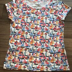 Lands’ End Women's M Size Short Sleeve Lightweight Uneck