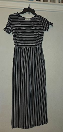 Black and White Striped Maxi Dress girls XL or women's XS