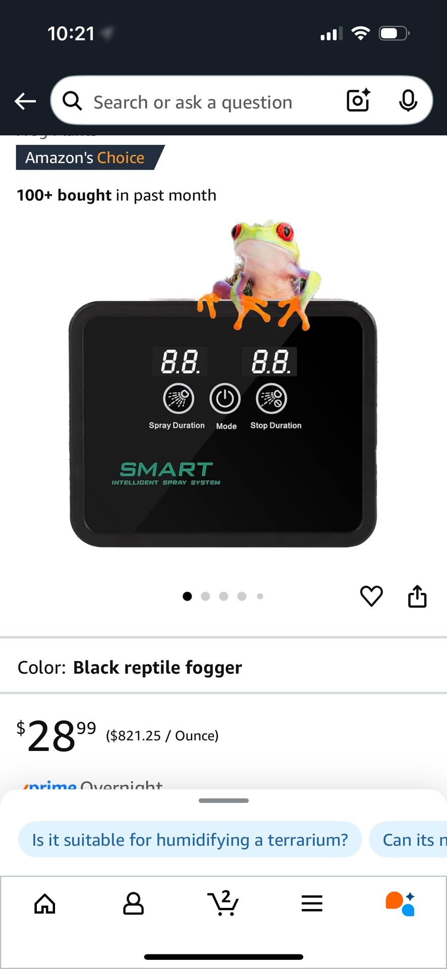 reptile humidifier system