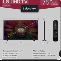 75 Inch Tv