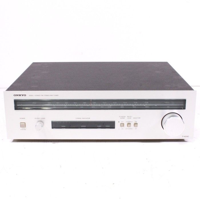 Onkyo T-4040 Servo Locked FM Stereo / AM Tuner Silver Face