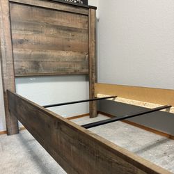 wooden twin sized bed frame