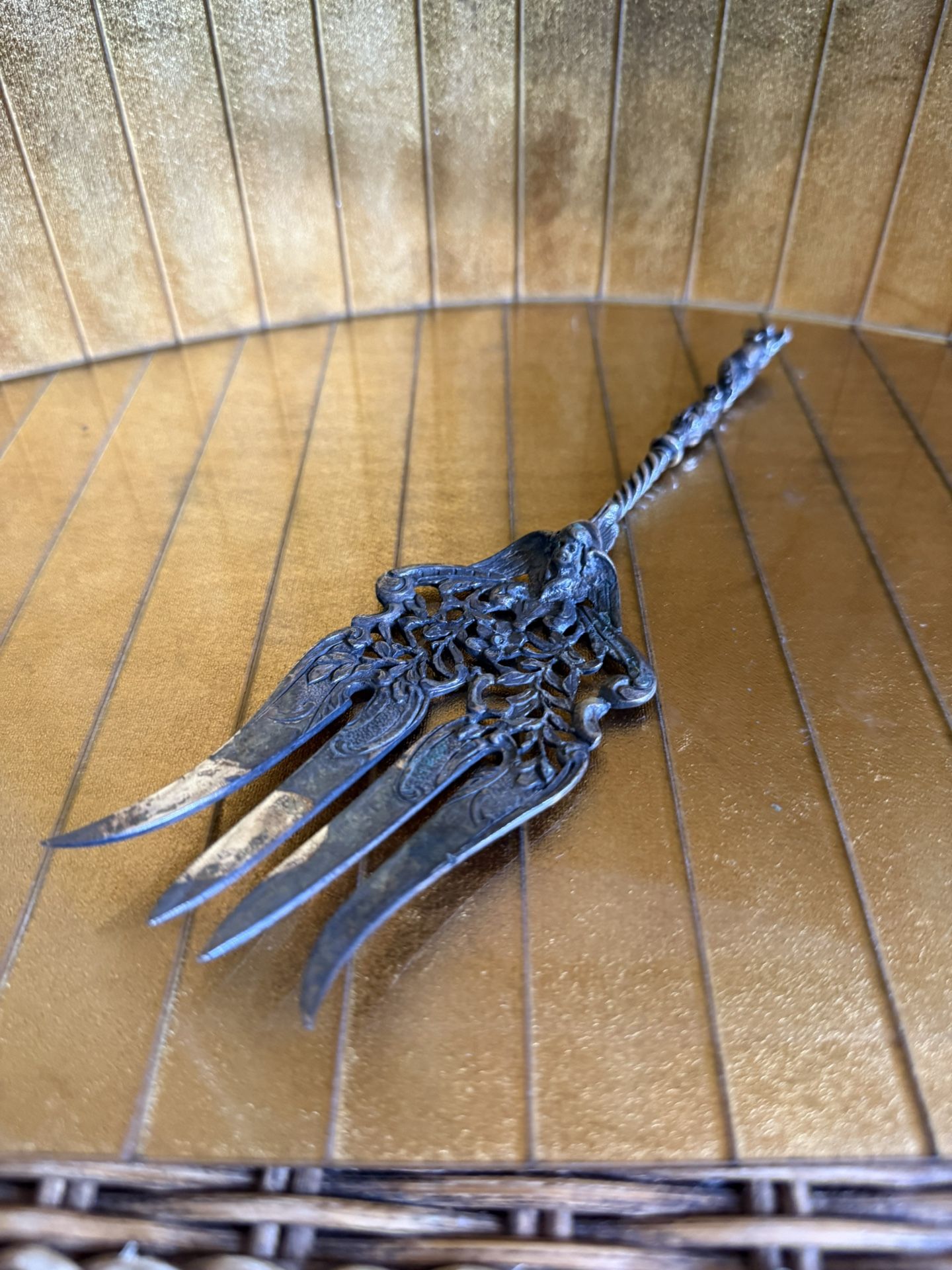 Sterling Silver Vintage Serving Fork