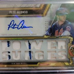 PETE ALONSO 2020 TRIPLE THREADS AUTO JERSEY 12/18 NEW YORK METS 