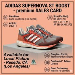 Adidas Supernova ST Boost — Size US 10 (Good Condition)