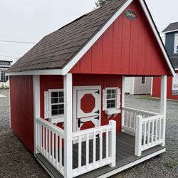 8x12 Kids Playhouse w/ Porch, Loft & Dual Doors