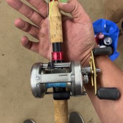 Shimano Sojourn pole with Shimano Cardiff reel