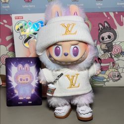 POP MART LABUBU Big Into Energy With Outfit (LUCK) Shoes, Cup, Shirt and Beanie