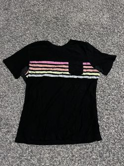 Black T-shirt with Rainbow