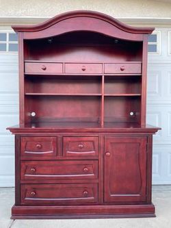 Large Hard Wood Bookcase Shelf Cabinet