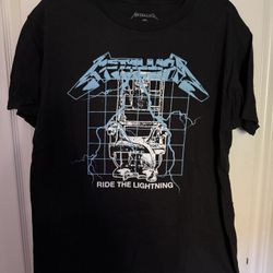 New Metallica Ride The Lightning Tee Oh