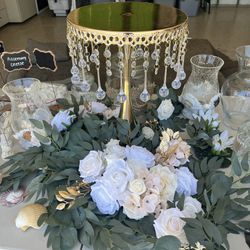 Cake Stand And Lings Floral Decor