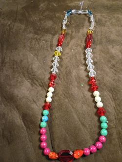Chunky Plastic Bead Necklace 