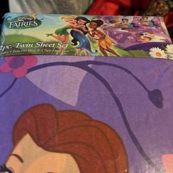 Disney Fairies Twin Sheets For 10.00