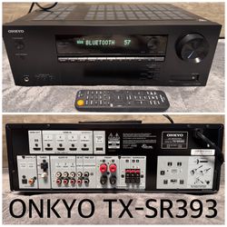 ONKYO TX-SR393 5.2 ch DOLBY ATMOS, BLUETOOTH, 4K/3D Ultra HD HDR Home Theater Receiver (WORK LIKE NEW)
