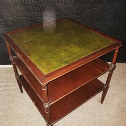 Green Leather End Tables