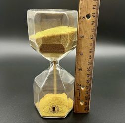 Ikea Tillsyn Decorative Hourglass with Gold Tone Beads Approximately 1.5 Minute *discontinued*